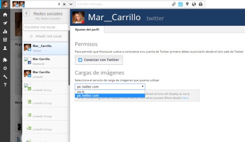 cambiar configuracion Hootsuite -  Mar Carrillo